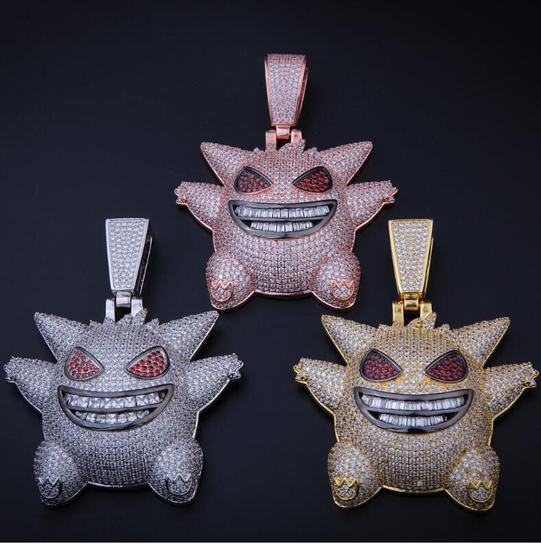 Pokemen Gengar ゲンガー CZ Gem Pendant