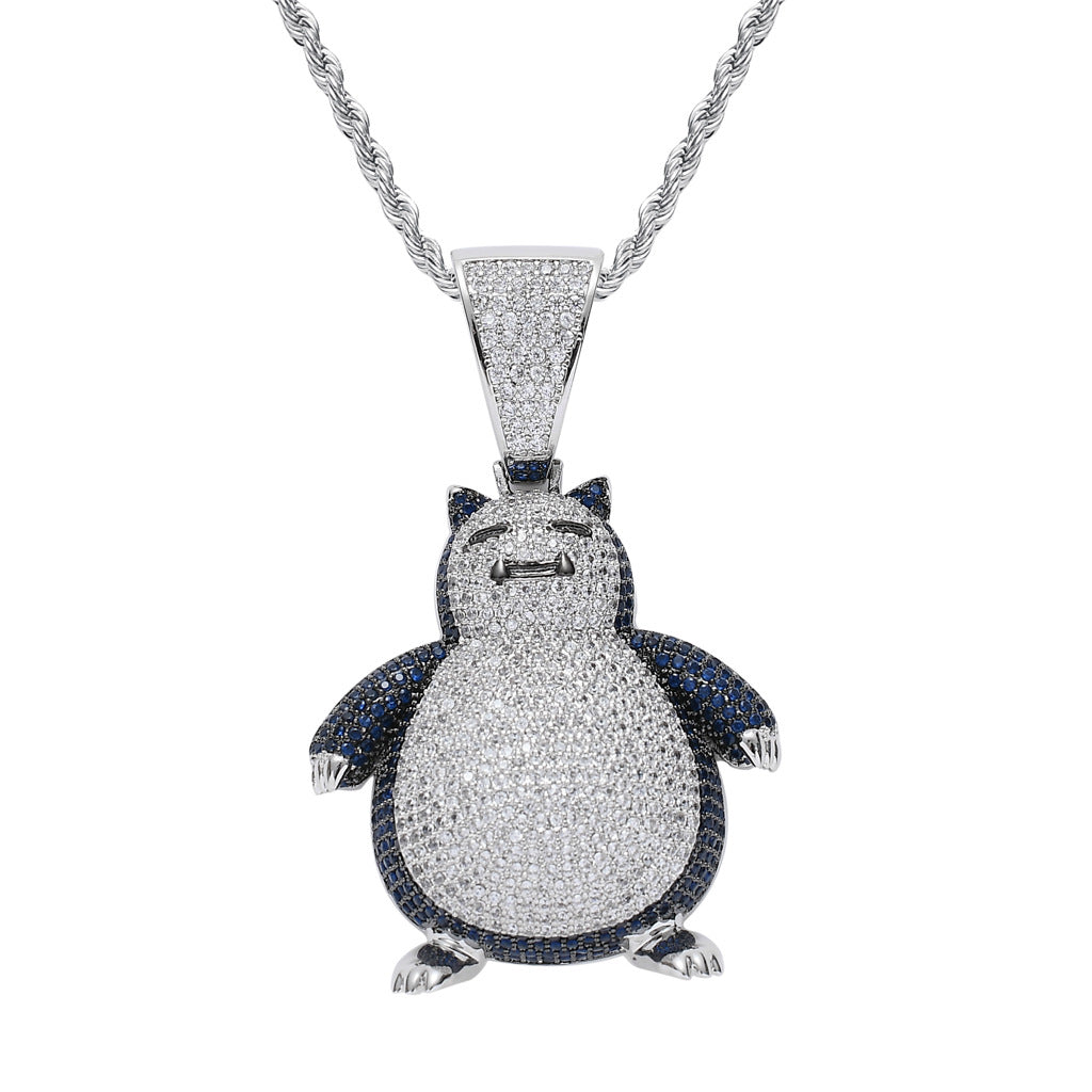Pokemon Snorlax カビゴン CZ Gem Pendant