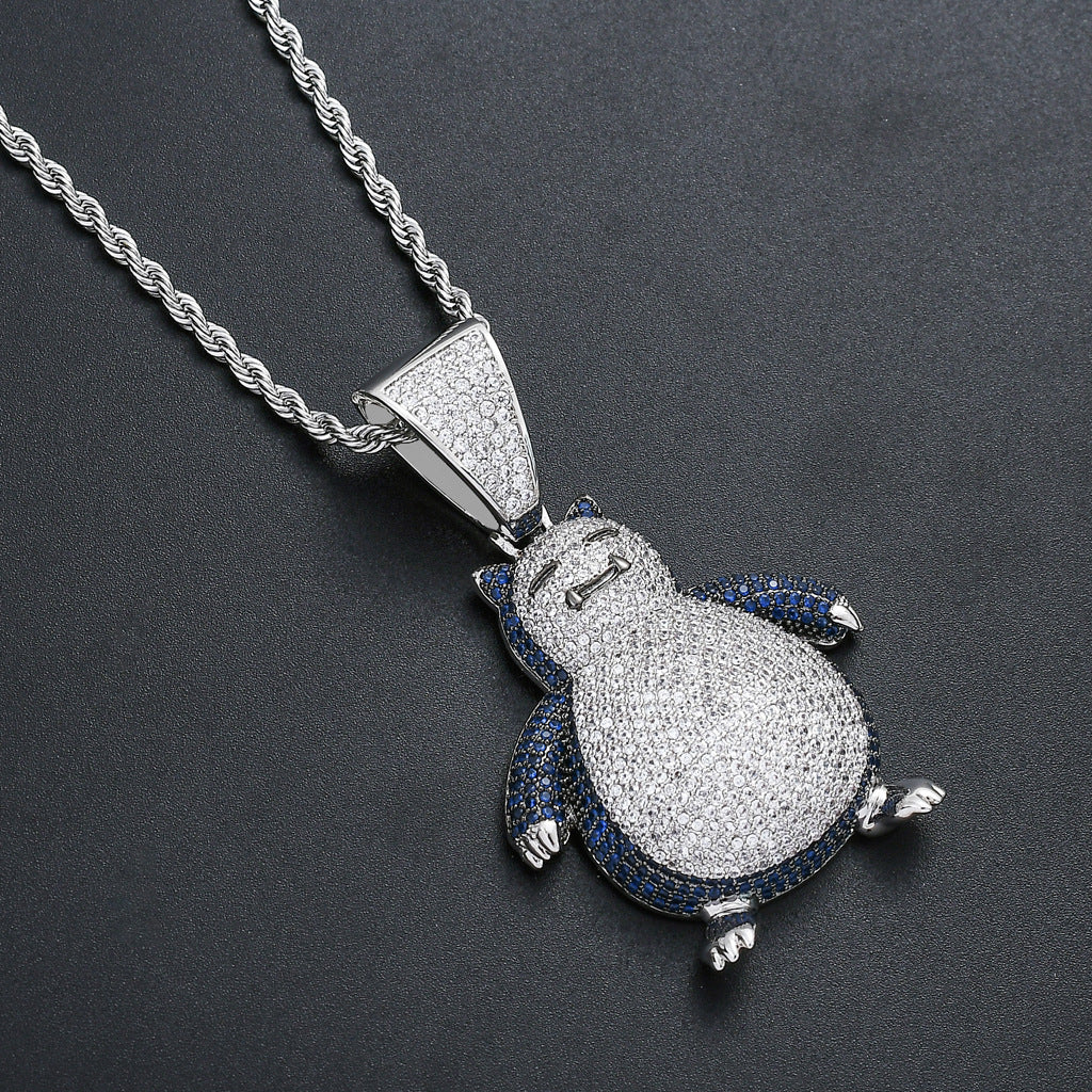 Pokemon Snorlax カビゴン CZ Gem Pendant