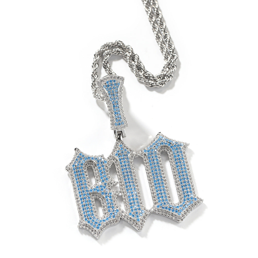 Iced Blue Letter Customization