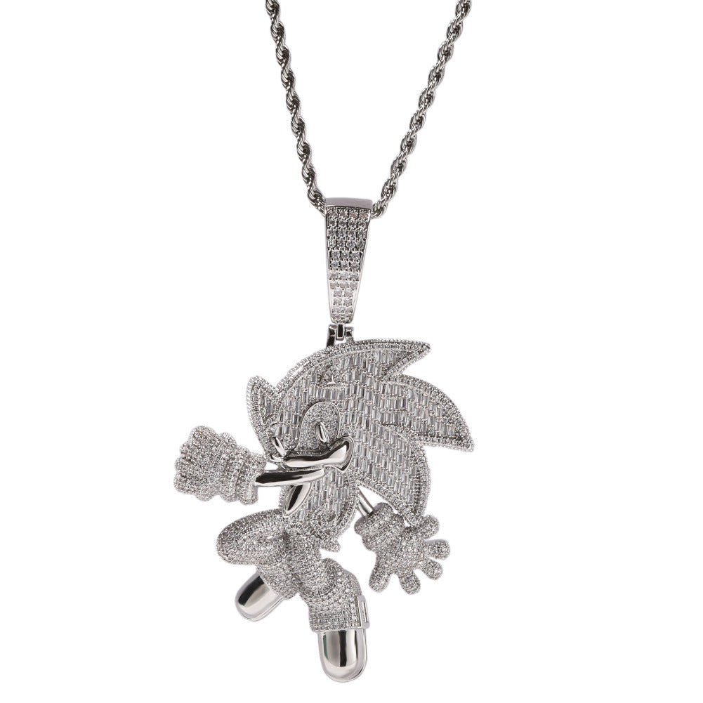 Sonic the Hedgehog CZ Gem Pendant