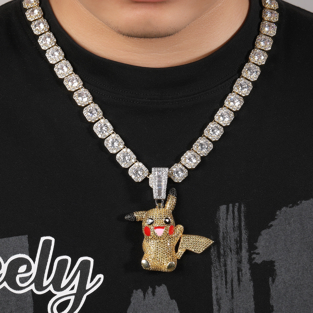 Pokemon Pikachu ピカチュウ CZ Gem Pendant