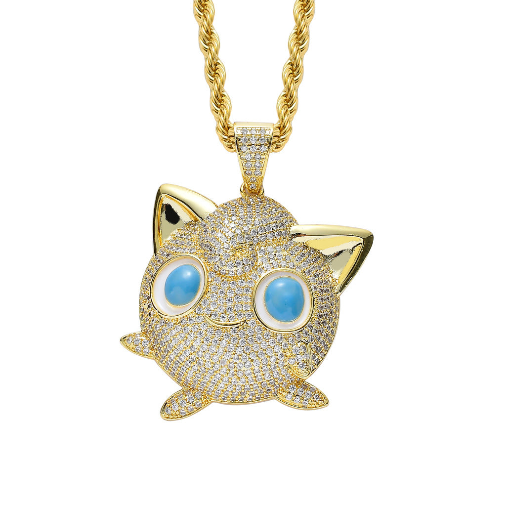 Pokemon Jigglypuff プリン CZ Gem Pendant