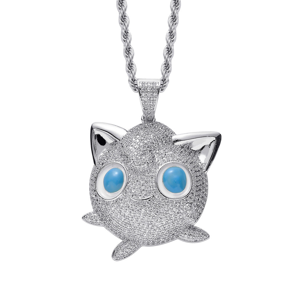 Pokemon Jigglypuff プリン CZ Gem Pendant