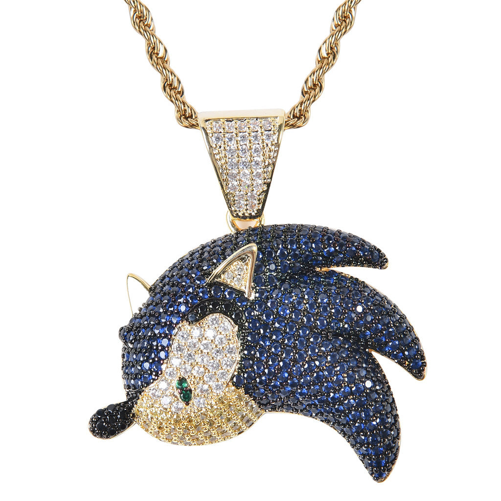 Sonic the Hedgehog CZ Gem Pendant