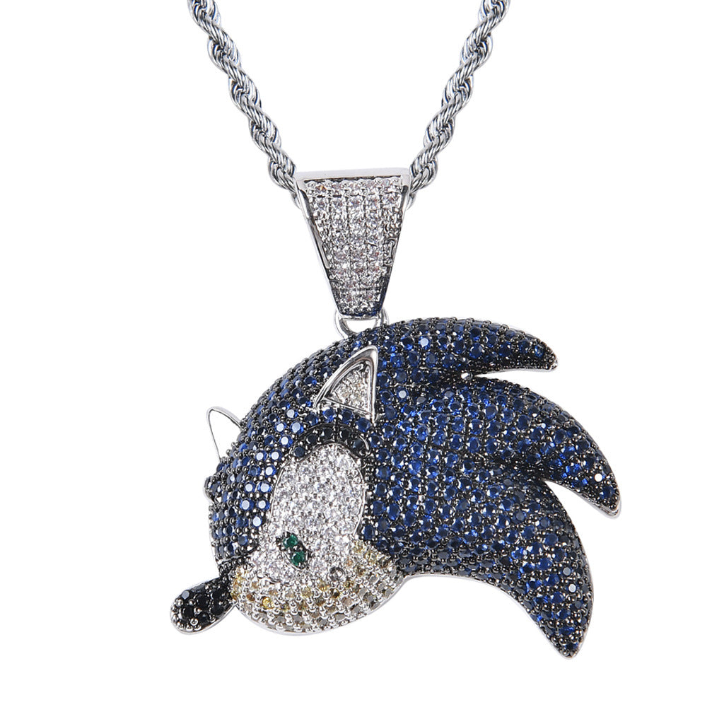 Sonic the Hedgehog CZ Gem Pendant