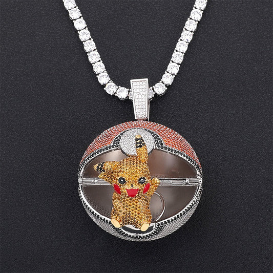 Pokemon Pikachu ピカチュウ CZ Gem Pendant