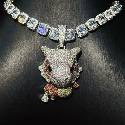 Pokemon Cubone カラカラ CZ Gem Pendant