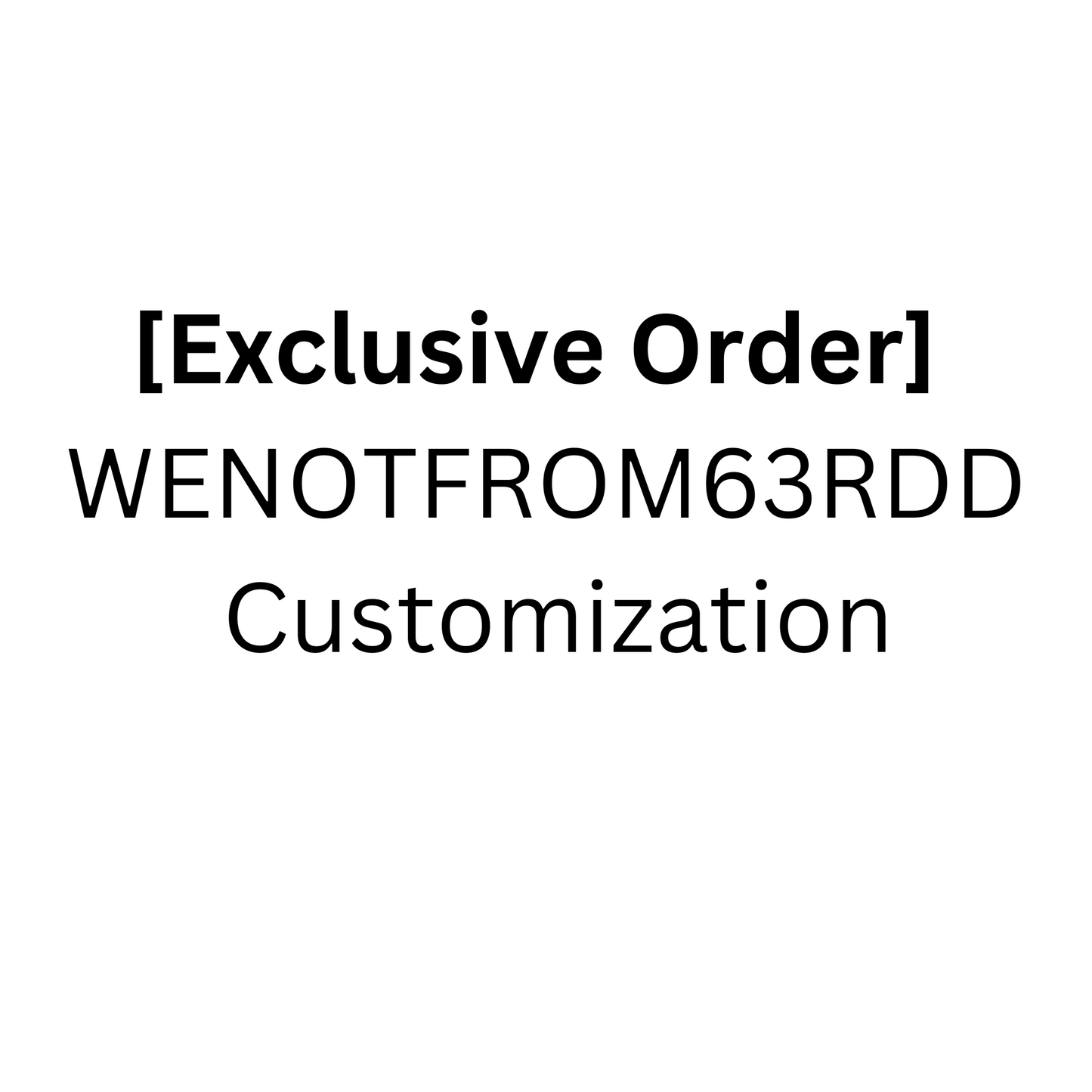 [Exclusive Order] WENOTFROM63RDD Oblock Set