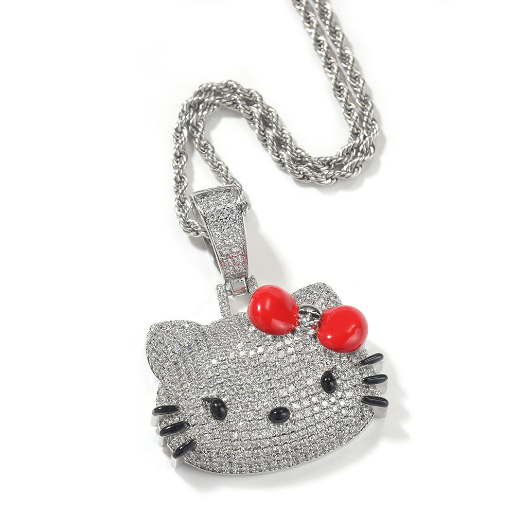 Hello Kitty CZ Gem Pendant