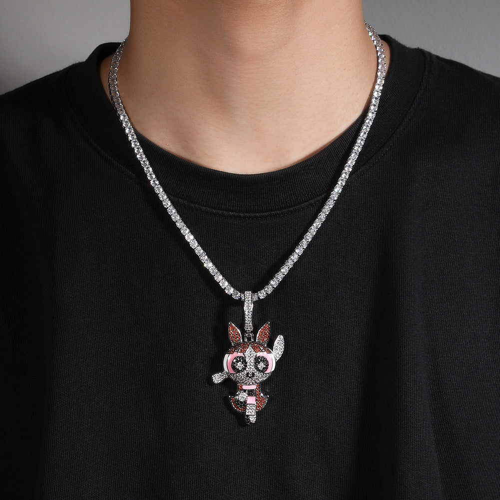 The Powerpuff Girls CZ Gem Pendant