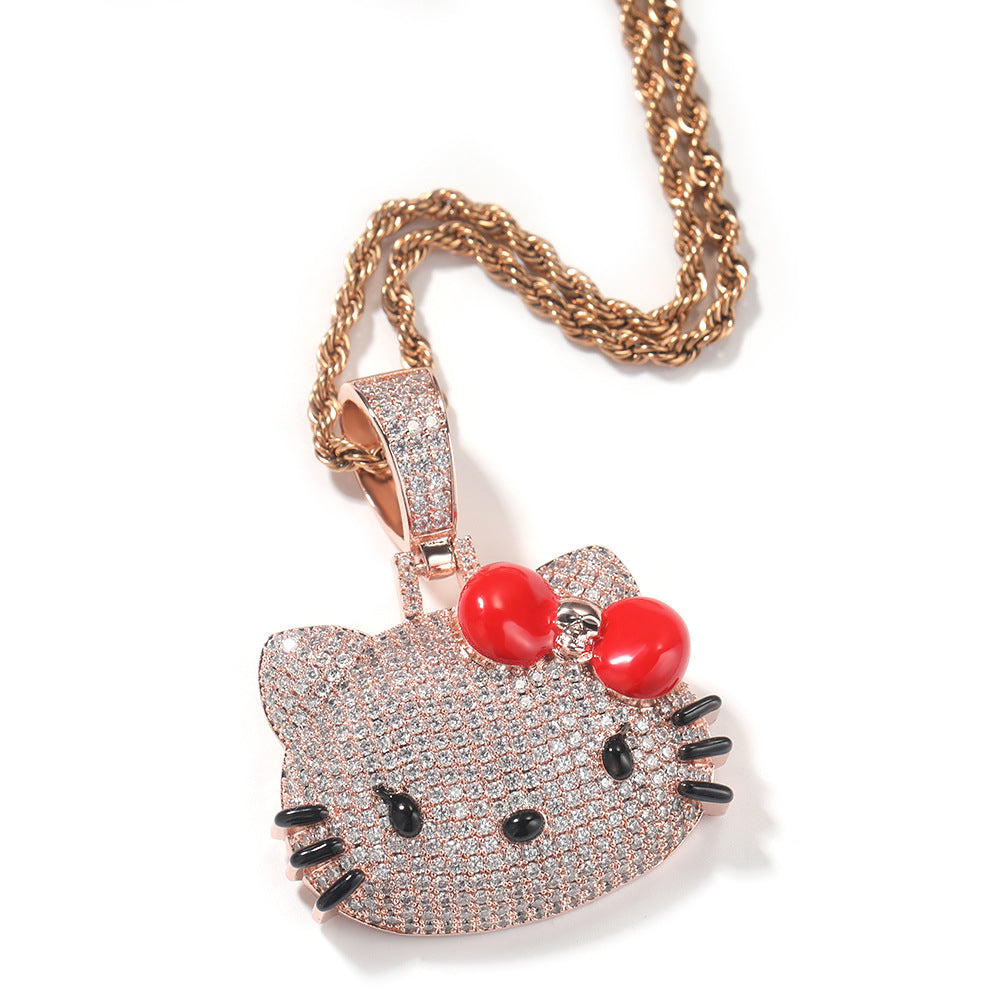 Hello Kitty CZ Gem Pendant