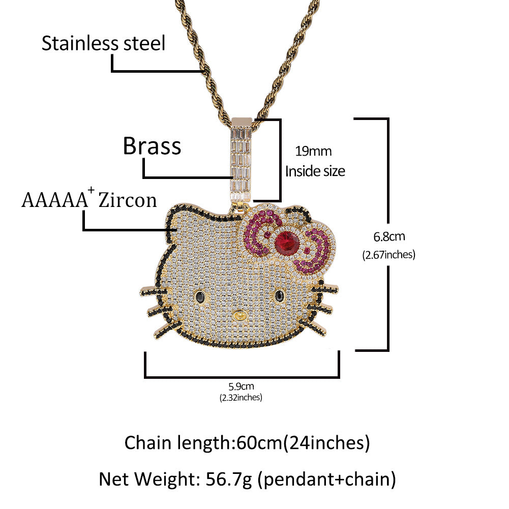 Hello Kitty CZ Gem Pendant