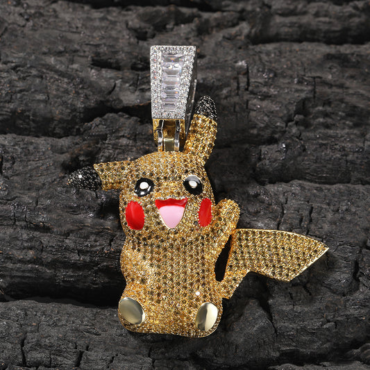 Pokemon Pikachu ピカチュウ CZ Gem Pendant