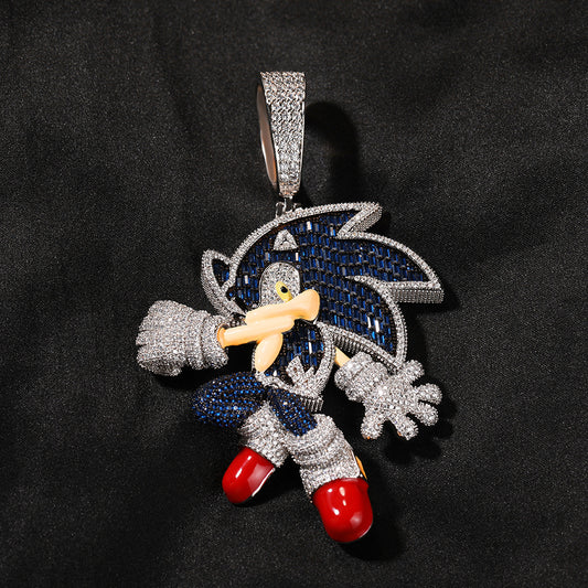 Sonic the Hedgehog CZ Gem Pendant