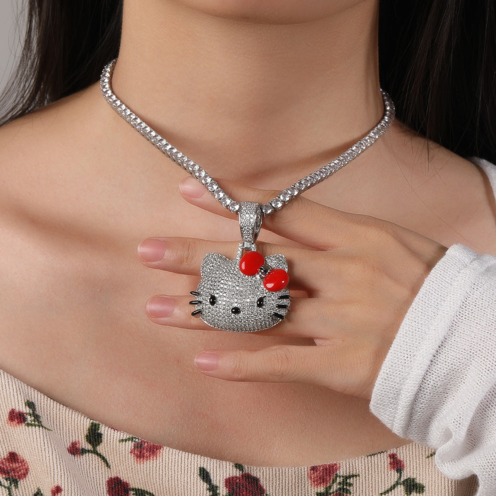 Hello Kitty CZ Gem Pendant