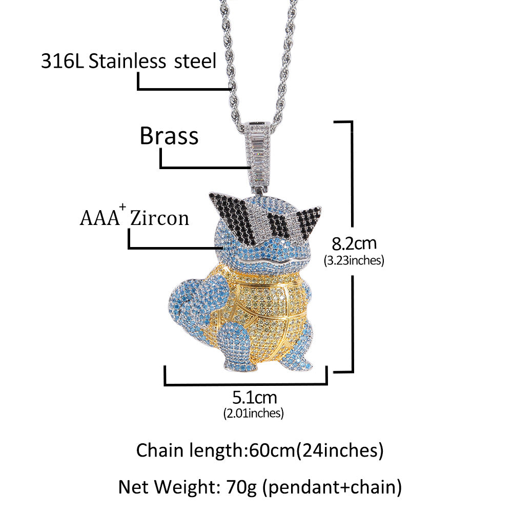 Pokemon Squirtle ゼニガメ CA Gem Pendant