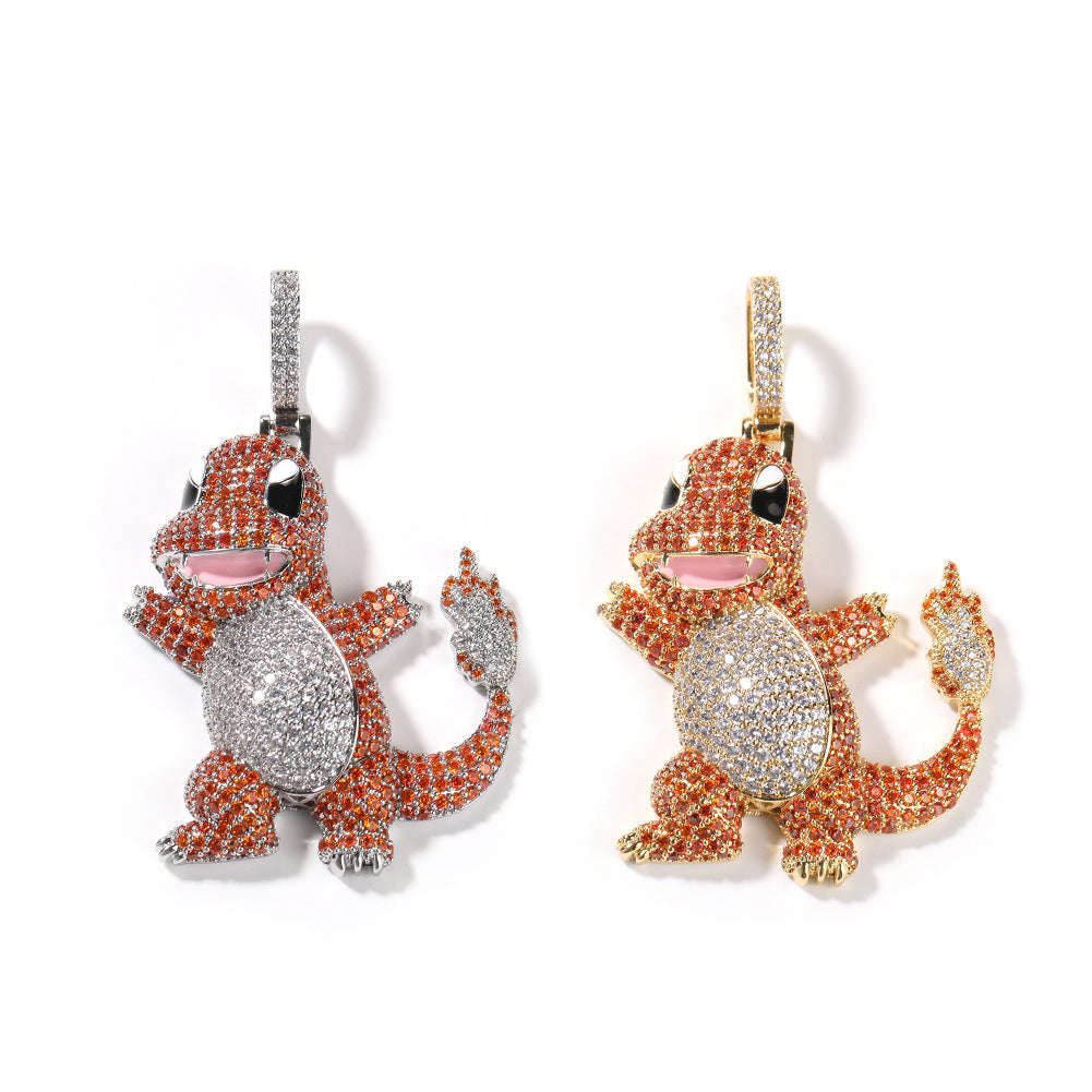 Pokemon Charmander ヒトカゲ CZ Gem Pendant