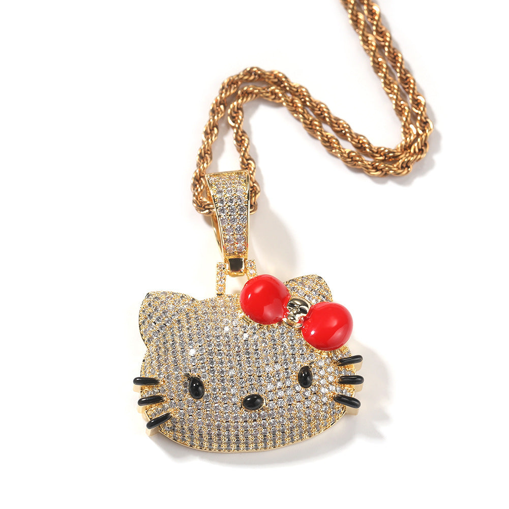 Hello Kitty CZ Gem Pendant