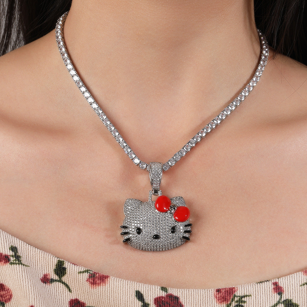 Hello Kitty CZ Gem Pendant