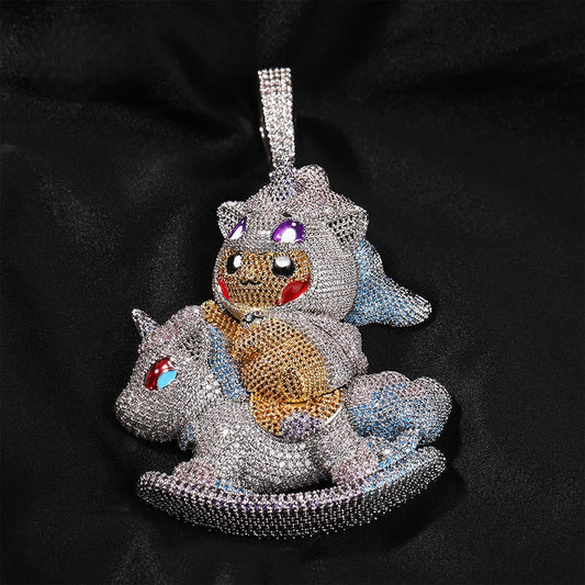 Pokemon Pikachu ピカチュウ CZ Gem Pendant