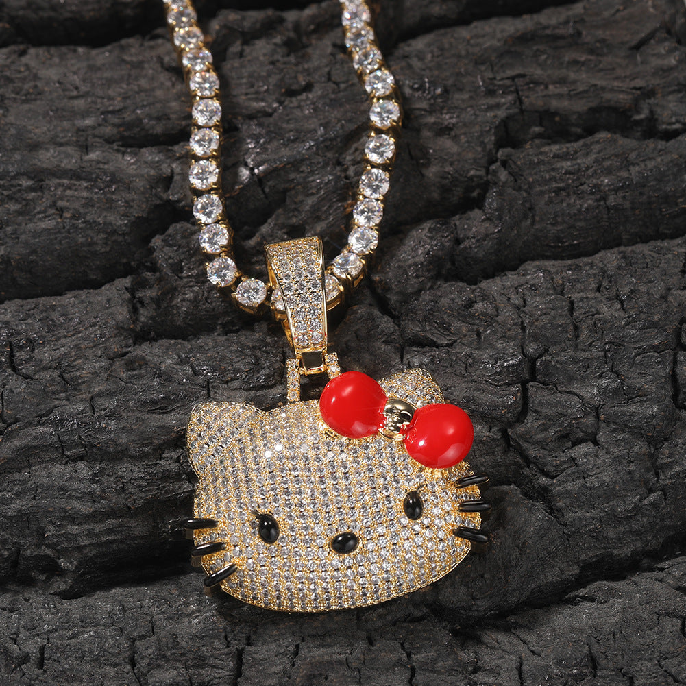 Hello Kitty CZ Gem Pendant