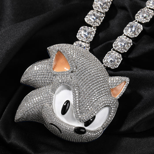 Sonic the Hedgehog CZ Gem Pendant