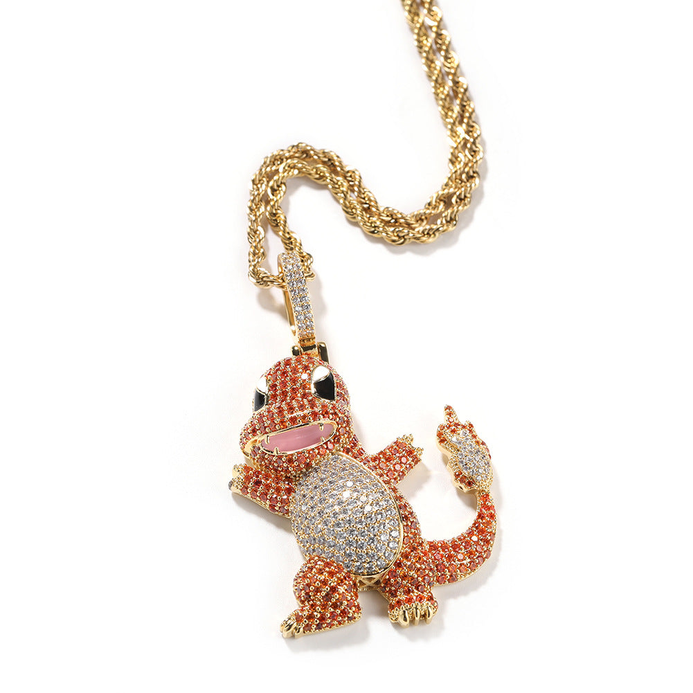 Pokemon Charmander ヒトカゲ CZ Gem Pendant